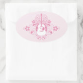 ギターデザイン 楕円形シール (バッグ)