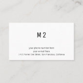 ギターデュオホワイトビジネスカード(2本のギター付き) 名刺 (裏面)