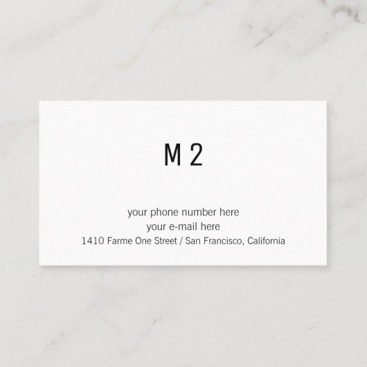 ギターデュオホワイトビジネスカード（2本のギター付き） 名刺 (裏面)