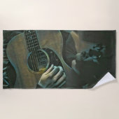 ギターデーのプレゼント ビーチタオル (正面)