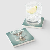 ギタードッグSTAY実在生まれへRock Stone Coaster ストーンコースター (横)