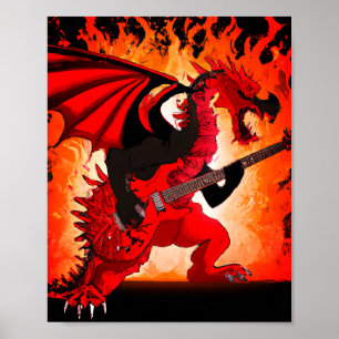 ギタードラゴンウォールアートポスター ポスター