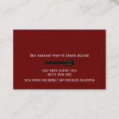 ギターネックギター先生 名刺 (裏面)