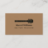 ギターネック付きミニマルミュージシャン名刺 名刺 (正面)