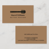 ギターネック付きミニマルミュージシャン名刺 名刺 (正面/裏面)