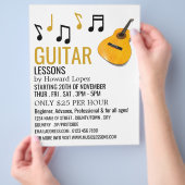 ギターノート、ギターレッスン広告ズフライヤー チラシ (手)