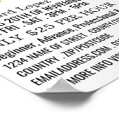 ギターノート，ギターレッスン広告ズ ポスター (角)