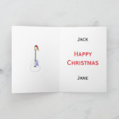 ギターハッピークリスマスミニマルスケッチ カード (内部)