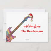 ギターハッピーホリデーカラフル シーズンカード (裏面)