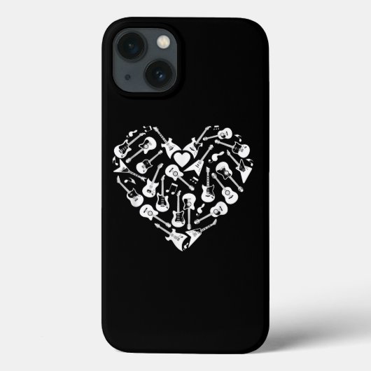 ギターハートギタリストのバレンタインデー Case-Mate iPhoneケース (裏面)