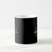 ギターハートビート楽器 コーヒーマグカップ (中央)
