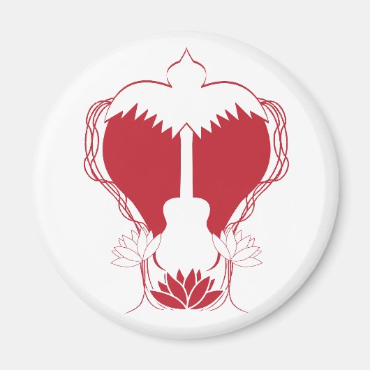 ギターハート精神 マグネット (正面)