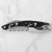 ギターバスジャズロック白黒モノグラムコルク ソムリエナイフ (裏面)