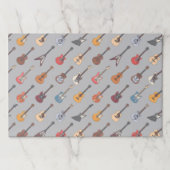 ギターバースデーパーティー紙ランチョンマット ペーパーパッド (正面)