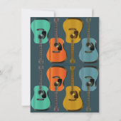 ギターバースデーパーティー10代のボーイ招待状 招待状 (裏面)