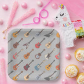 ギターバースデーパーティー ペーパープレート (パーティー)