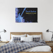 ギターバー（ユダヤ教の）バル・ミツバーサインインメモリーボード キャンバスプリント (インサイチュ (寝室))