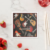 ギターパターン紙ナプキンス スタンダードカクテルナプキン (インサイチュ)