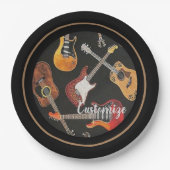 ギターパターン ペーパープレート (正面)