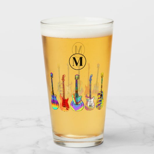 ギターパーソナライズされた タンブラーグラス (ドリンク正面)