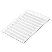 ギターパート譜ノート: ギター楽譜の空白のスタッフ ノートパッド (アングル)