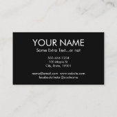 ギタービジネスカード芸術的 – 緑オレンジ 名刺 (裏面)