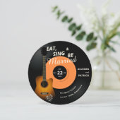 ギタービニールレコード音楽をテーマにしたミュージシャン結婚ズ 招待状 (スタンド正面)