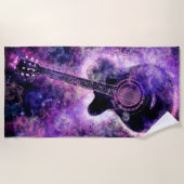 ギタービーチタオルあなたの音楽 ビーチタオル (正面)