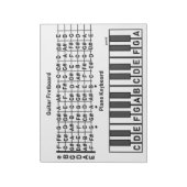 ギターピアノ音符チャート ノートパッド (回転)