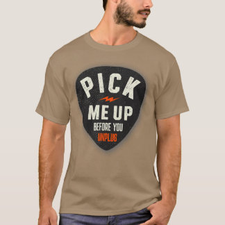 ギターピックおもしろいミュージシャン Tシャツ