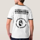 ギターピックの崖の信号器 Tシャツ (裏面フル)