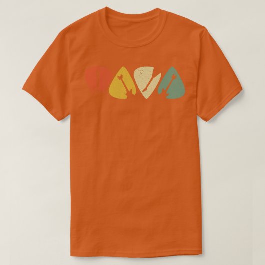 ギターピックをテーマにしたギフト男性へ Tシャツ (デザイン正面)