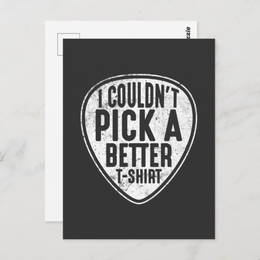 ギターピックエレクトリックバスギタリストミュージシャン ポストカード (正面/裏面)