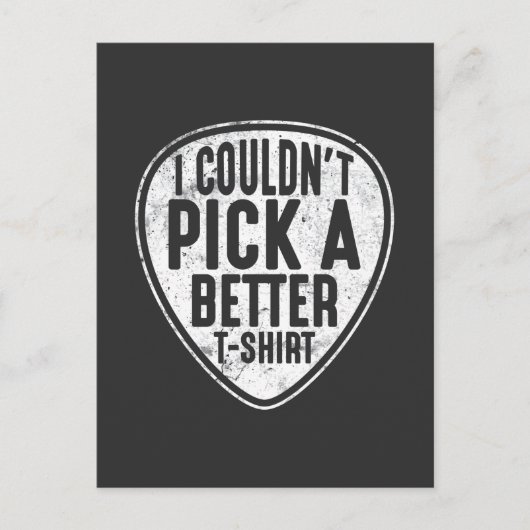 ギターピックエレクトリックバスギタリストミュージシャン ポストカード (正面)