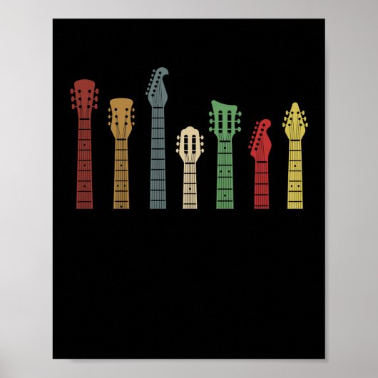 ギターピックギタリスト用ギフトレトロヴィンテージ ポスター (正面)