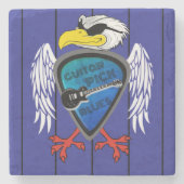 ギターピックブルースレガールイーグル ストーンコースター (正面)