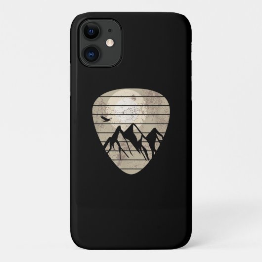 ギターピックマウンカッコいいテンギターギタリスト Case-Mate iPhoneケース (裏面)