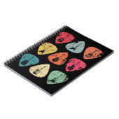 ギターピックレトロヴィンテージのギタリストのbassist ノートブック (左側)