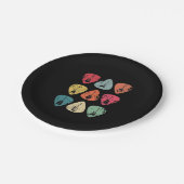 ギターピックレトロヴィンテージのギタリストのbassist ペーパープレート (アングル)