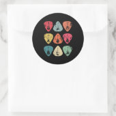 ギターピックレトロヴィンテージのギタリストのbassist ラウンドシール (バッグ)