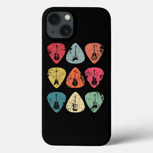 ギターピックレトロヴィンテージのギタリストのbassist Case-Mate iPhoneケース (裏面)