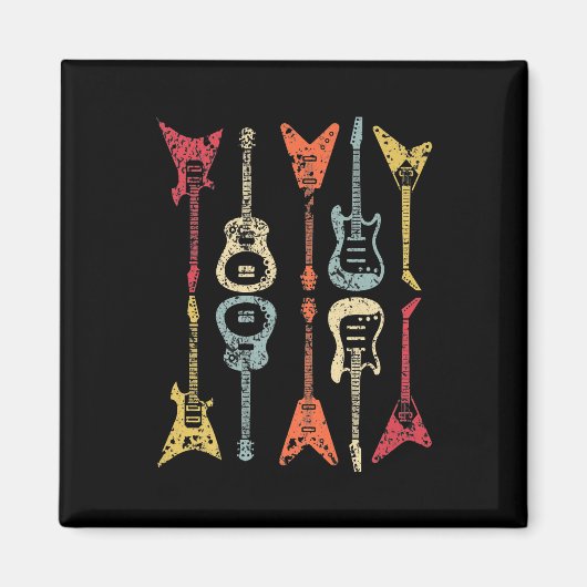 ギターピックレトロヴィンテージ マグネット (正面)