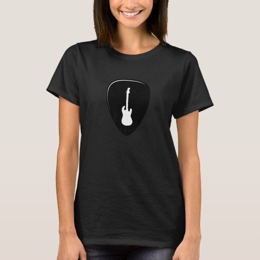 ギターピックロックミュージカル楽器 Tシャツ (正面)