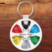 ギターピック丸 キーホルダー (正面)