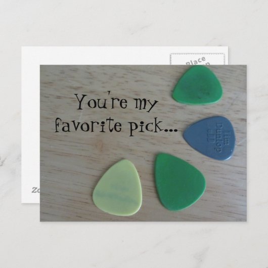 ギターピック付きことわざ ポストカード (正面/裏面)