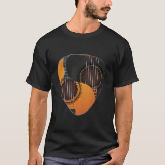 ギターピック陰陽ギタリスト Tシャツ