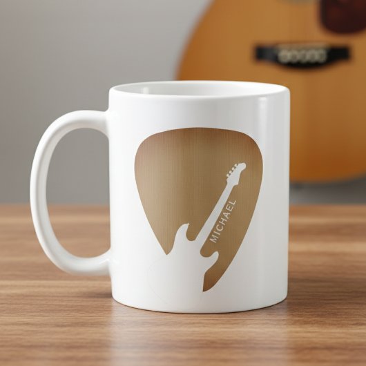 ギターピック ギタリスト ミュージシャン コーヒーマグカップ