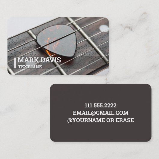 ギターピック 名刺 (正面/裏面)