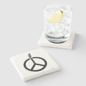 ギターピースサイン ストーンコースター (横)