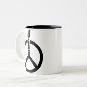 ギターピースサイン ツートーンマグカップ (正面左)